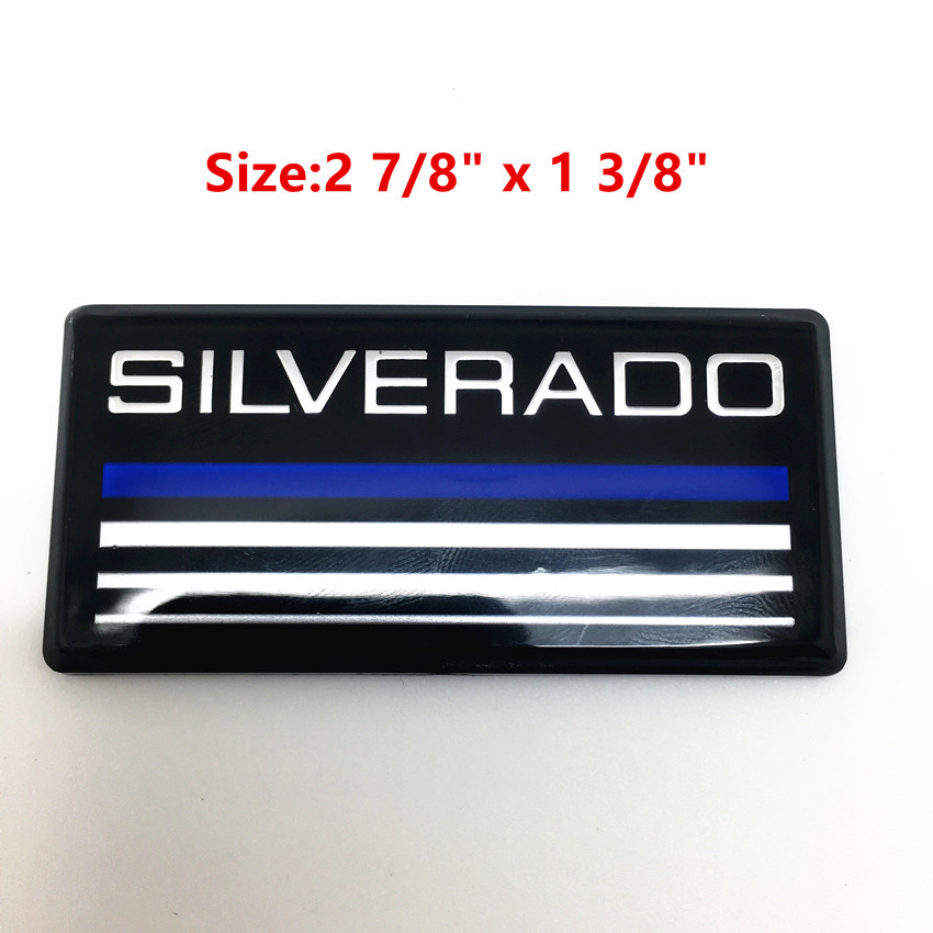 Fit for Silverado Camaro Emblem Fender Badge Decal Sticker Logo Car Accessories Car Parts Sierra Decoration ABS Plastic Silverado Letter Emblem