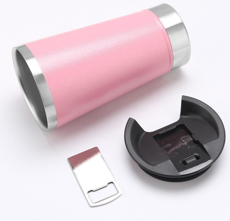 Car Accessories 2024 Heating Cup Thermal Cups Drinkware Tumbler Stainless Steel Coffee Travel Mug