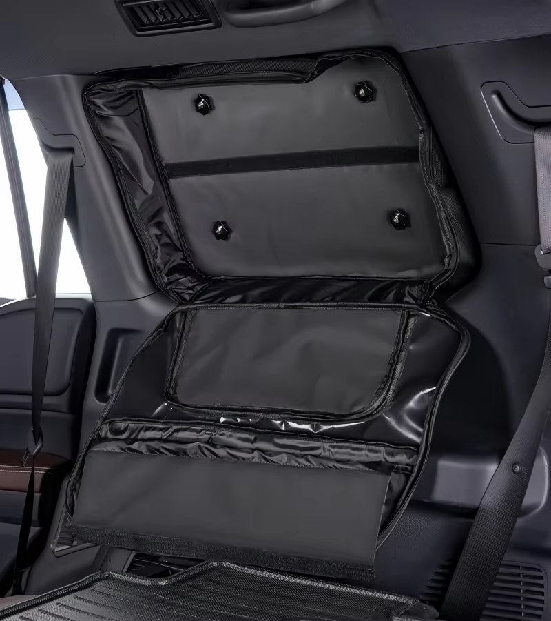 Car Tailgate Side Window Storage Bag for Toyota Land Cruiser Prado LC250 2024 2025 Trunk Storage Bag Interior Accessories