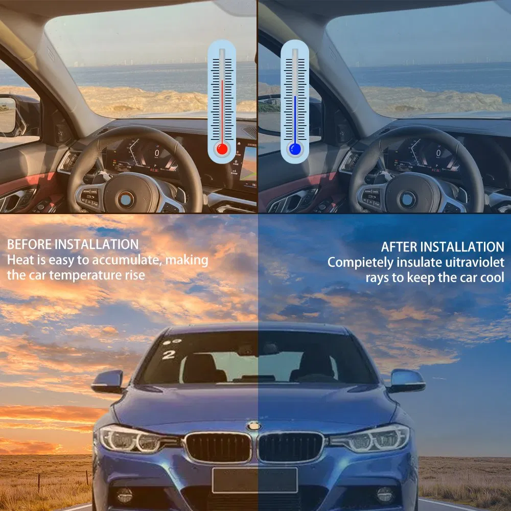 Heat Resistant Protective Security Automotive Adhesive Polarized Privacy Protection Nano Ceramic Window Solar Accessories Carbon Tint Film for Car