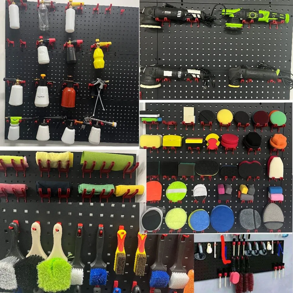 Shineopen Car Detailing Shop Stainless Steel Display Hook Tools Accessories Tooling Board Wall Organizer Pegboard
