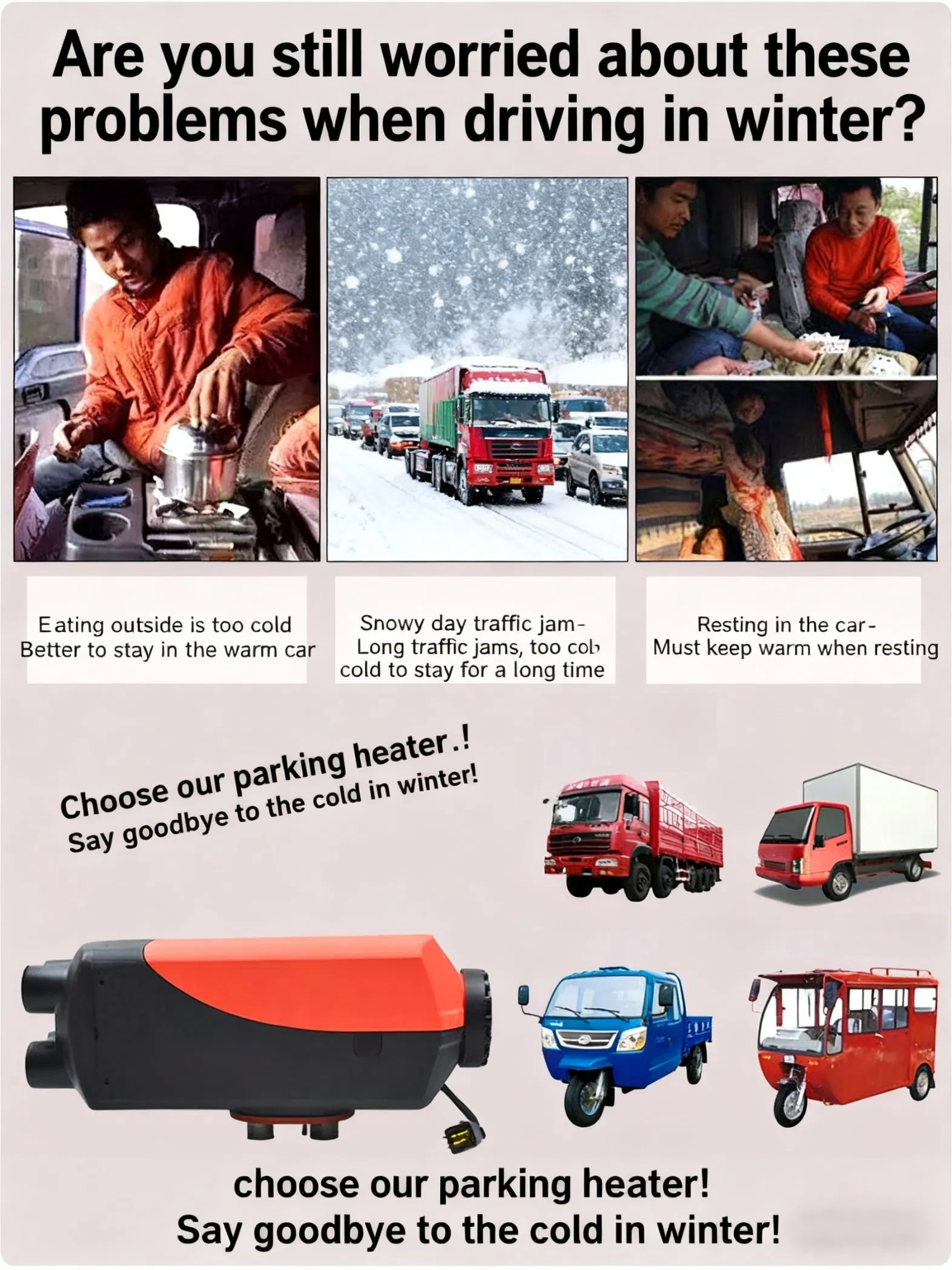 Complete Accessory Kit Boat Car Motorhome Truck 5kw 12V 24V 220V Parking Diesel Heater with LCD Display