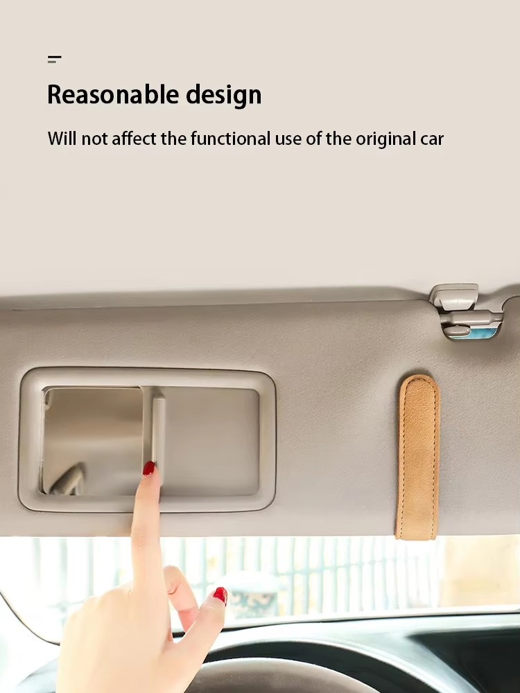 Custom Logo Suede Car Sun Visor Sunglasses Holder Eyeglass Glasses Storage Clip Auto Accessories
