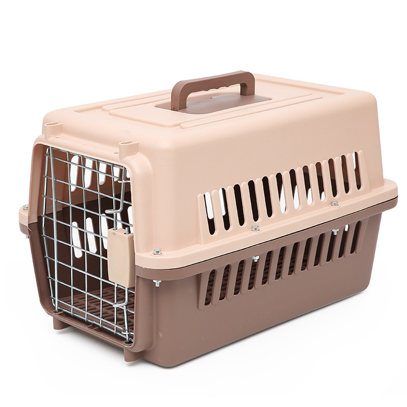 Portable Pet Carrier Plastic Dog Pet Cages Carriers Car Travel Accessories