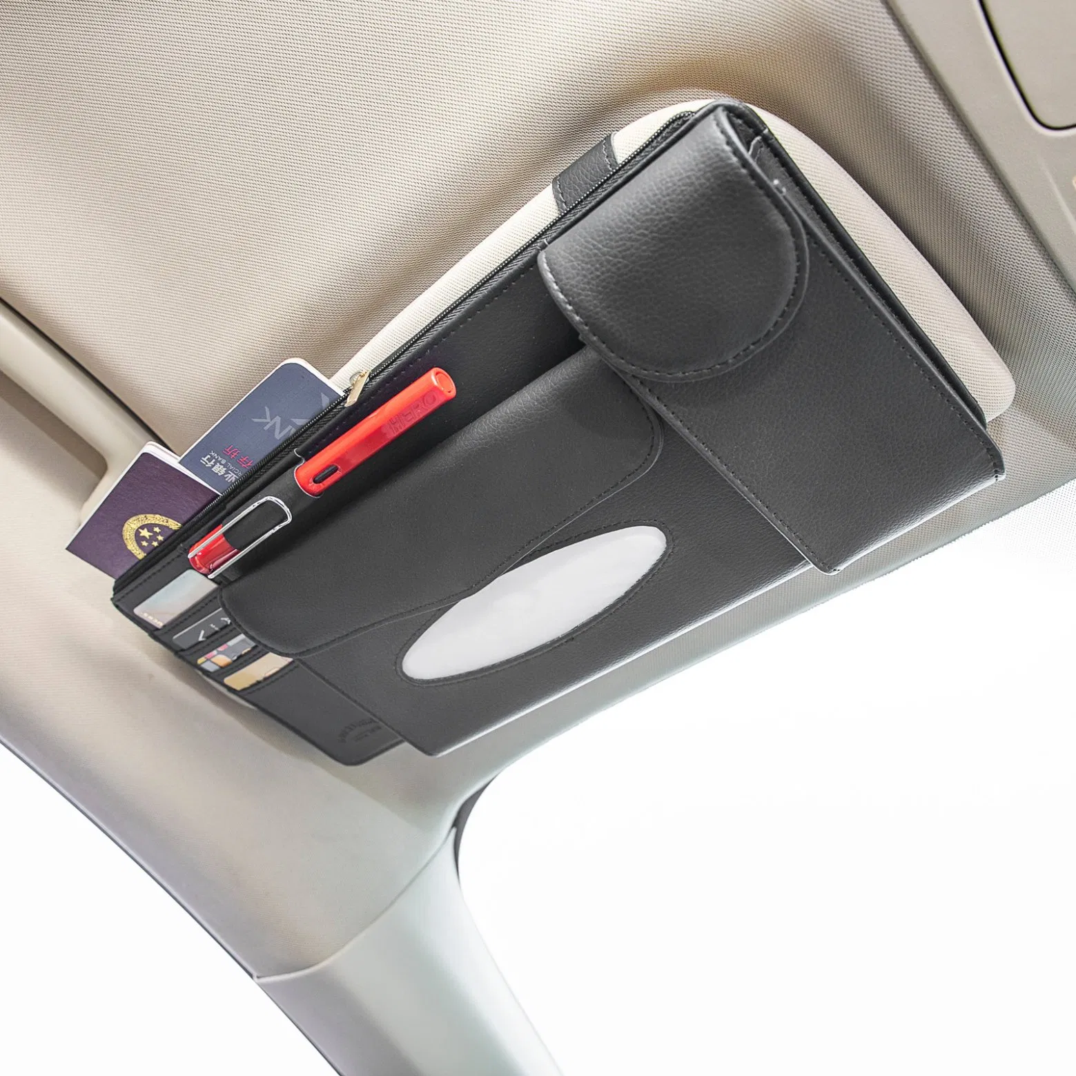 Best Selling Auto Interior Accessories Pocket Organizer Car Sun Visor Organizer