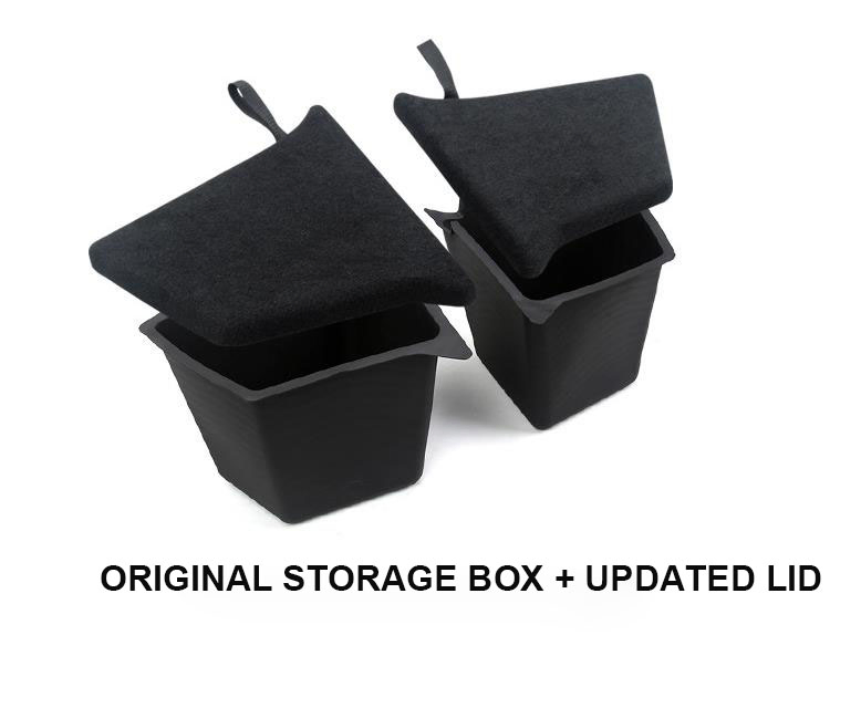 TPE Rear Trunk Storage Bins for Tesla Y/3 High Quality Rear Trunk Side Storage Box with Lid and Rear Trunk Organizer for Tesla Car Accessories