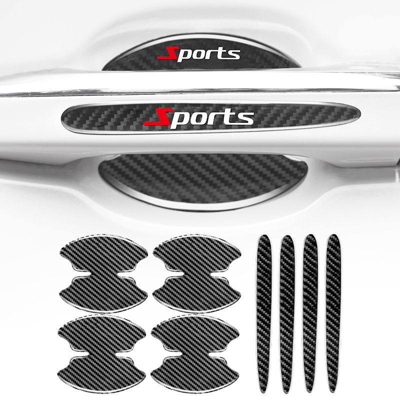 8PCS Car Exterior Decoration Luminous Sticker Accessories Anti-Scratch Strips