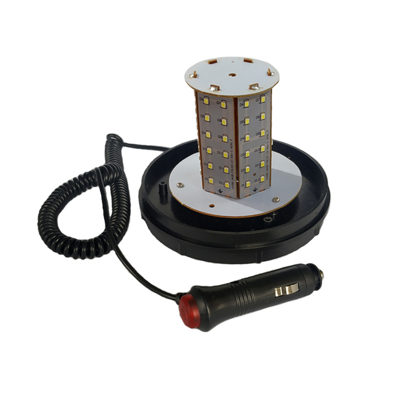 LED Universal Strobe Beacon Light Amber 10V 30V Emergency Warning Rotating Rooftop Traffic Lamp for Car Accessories