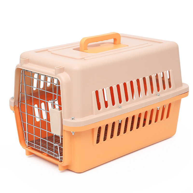 Portable Pet Carrier Plastic Dog Pet Cages Carriers Car Travel Accessories