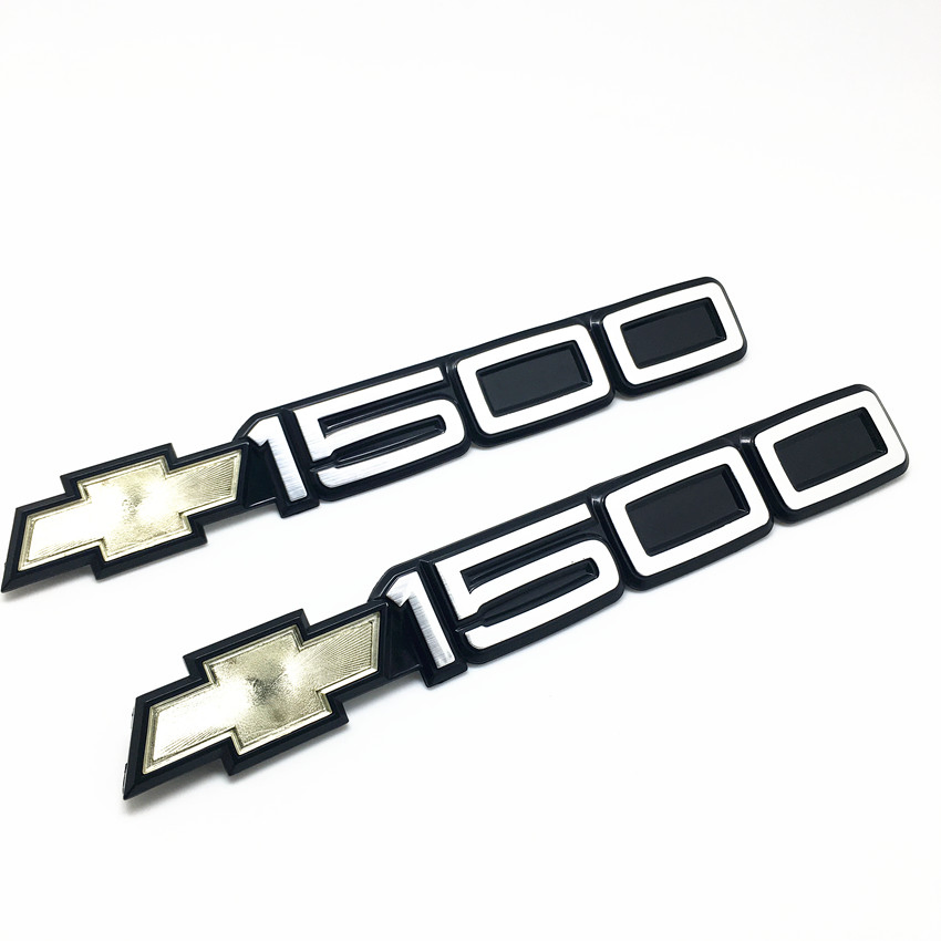 1500 Bowtie Door Moulding Emblems 1500 Badge Silverado Suburban Tahoe Fit for Car Accessories Car Parts Decoration Emblem