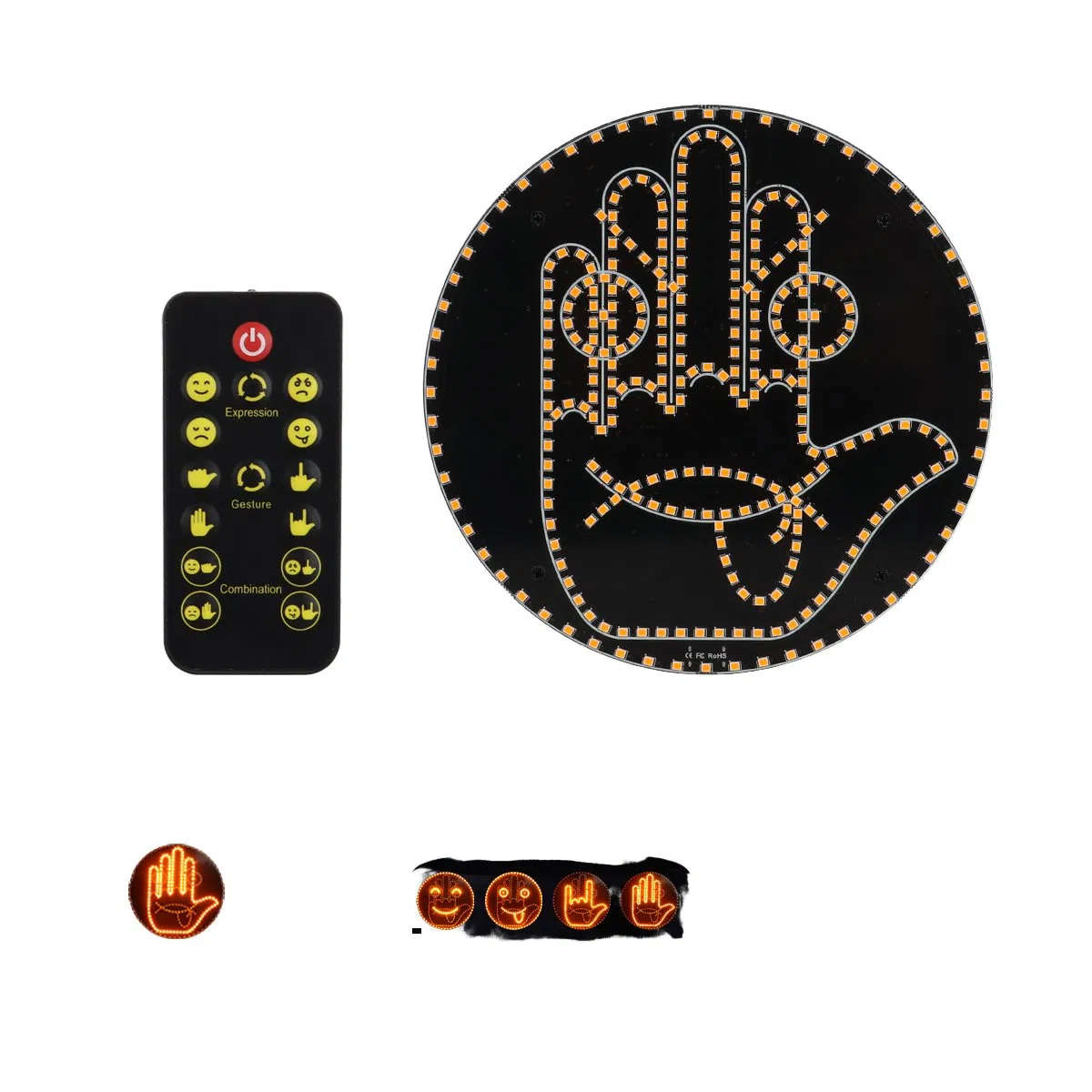 Remote Control Car Middle Finger Gesture Light Car Gesture Lighting Accessories