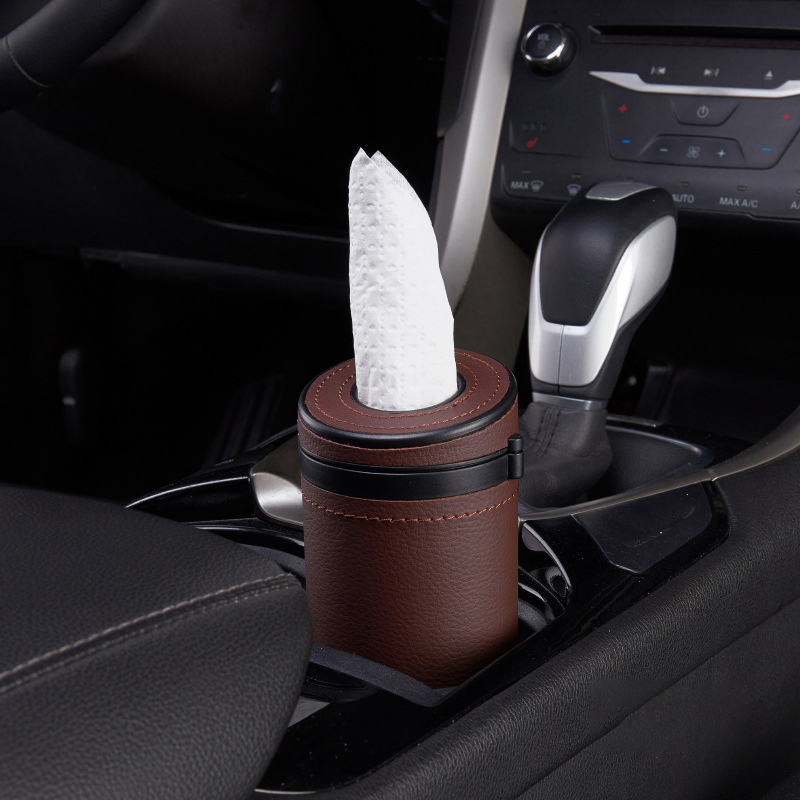 Multi-Function Car Tissue Holder Auto Round Tube for Tissue Safety Broken Window Tissue Cup Car Interior Accessories