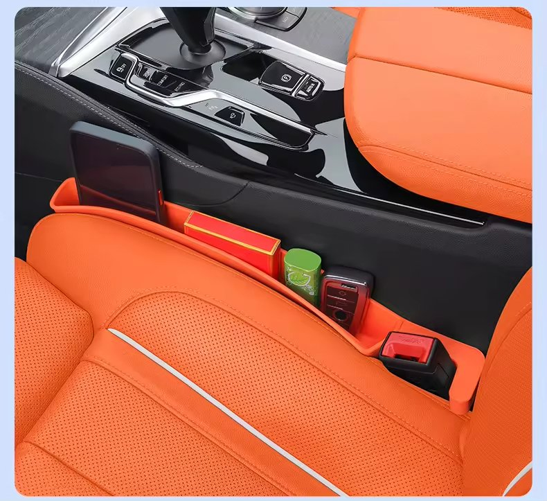 New Car Seat Gap Filler with 2 Storage Areas for Stabilizing Phone, Keys Wallet Travel Car Organizer Series Accessories