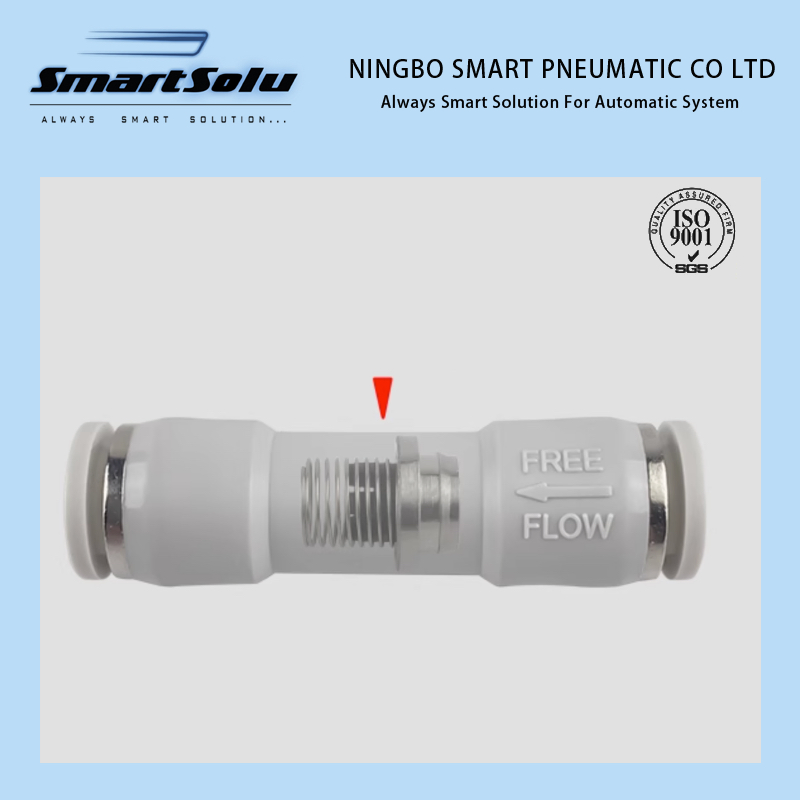 Conector Rápido de Tubo de Ar em Latão com Inserção Reta de Duas Vias