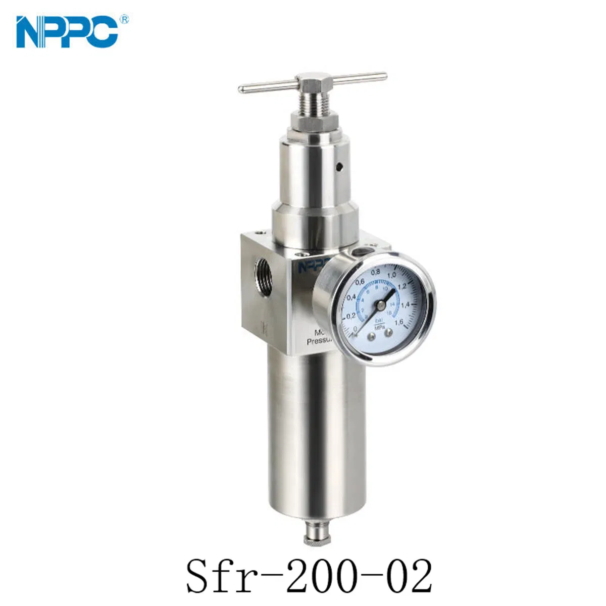 Sfr-200-02 Aço Inoxidável 316L 10μm Padrão 5μm Opção de Filtro de Ar Filtro de Ar Pneumático Regulador de Ar Regulador de Ar