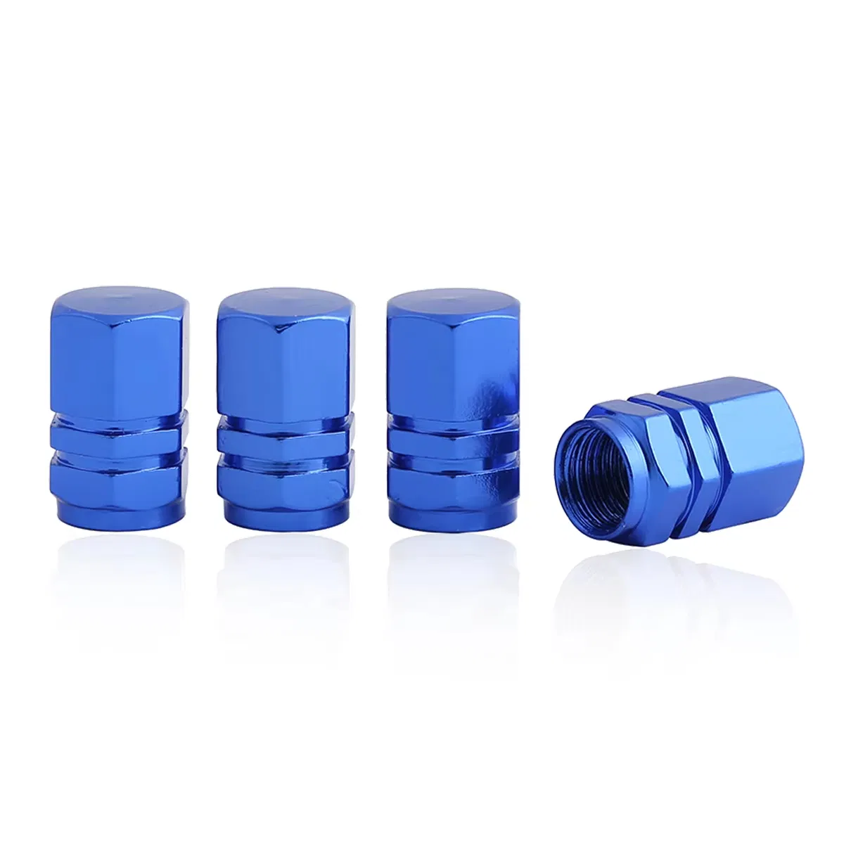 Tampas de Válvula de Pneus Hexagonais de Alumínio Multicoloridas à Prova de Poeira Universais para Automóveis e Motocicletas com Câmara de Ar