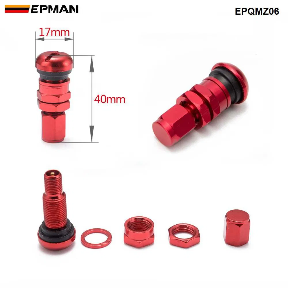 Epman 4PCS / Conjunto de Tampas de Válvula de Ar para Pneus Tubeless de Motocicleta e Carro em Alumínio Metal Epqmz06