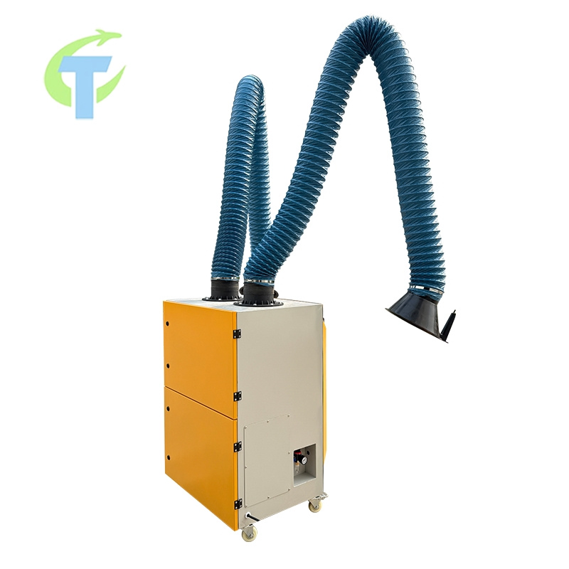 Purificador de Fumaça Móvel de Alta Eficiência Extrator de Fumaça Portátil com Braços Duplos