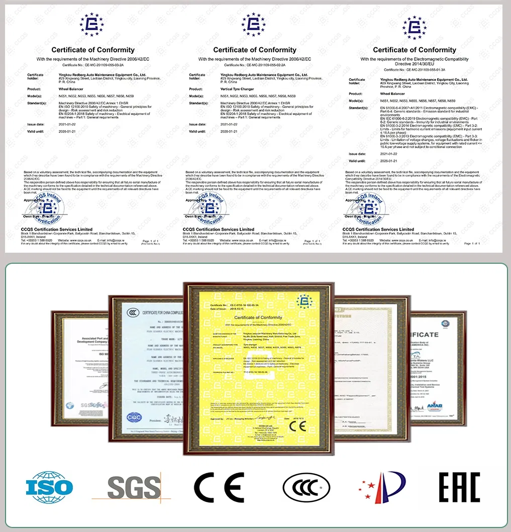 Certificações do Balanceador de Rodas CS868z