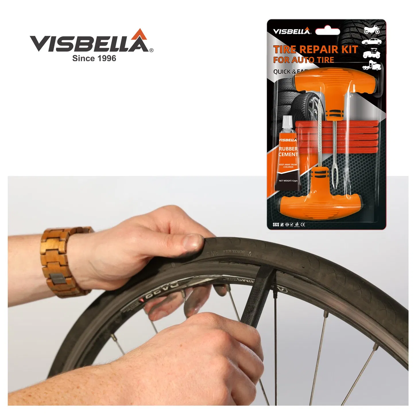 Kit de Reparação de Pneus Visbella