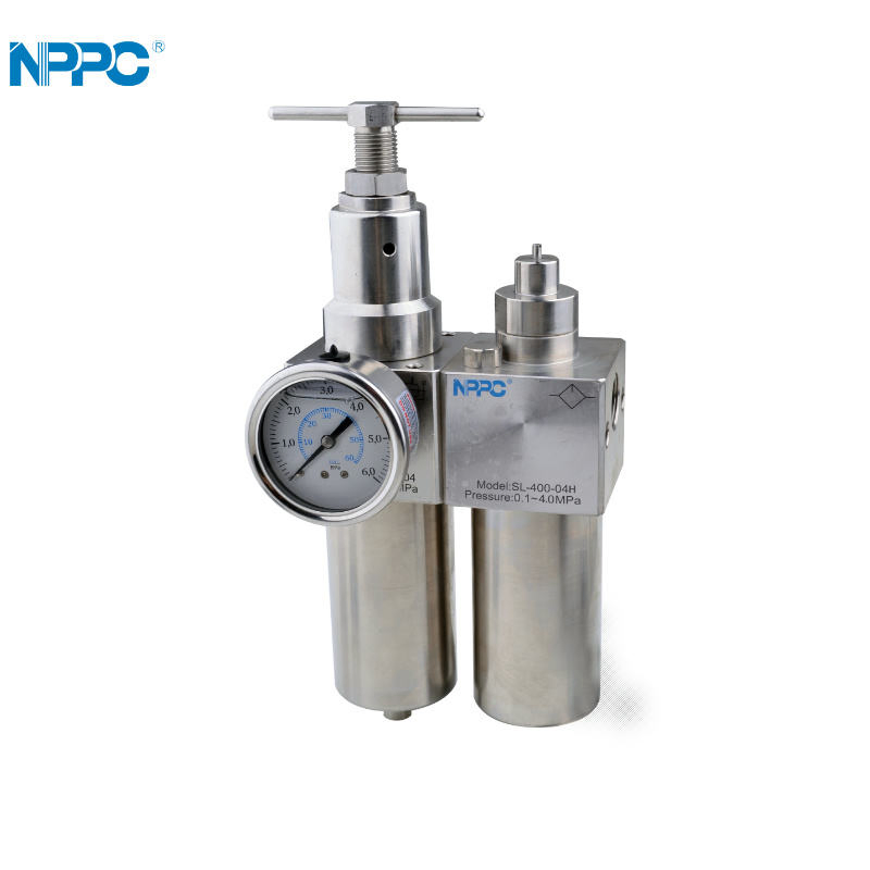 Sfr-200-02 Aço Inoxidável 316L 10μm Padrão 5μm Opção de Filtro de Ar Filtro de Ar Pneumático Regulador de Ar Regulador de Ar