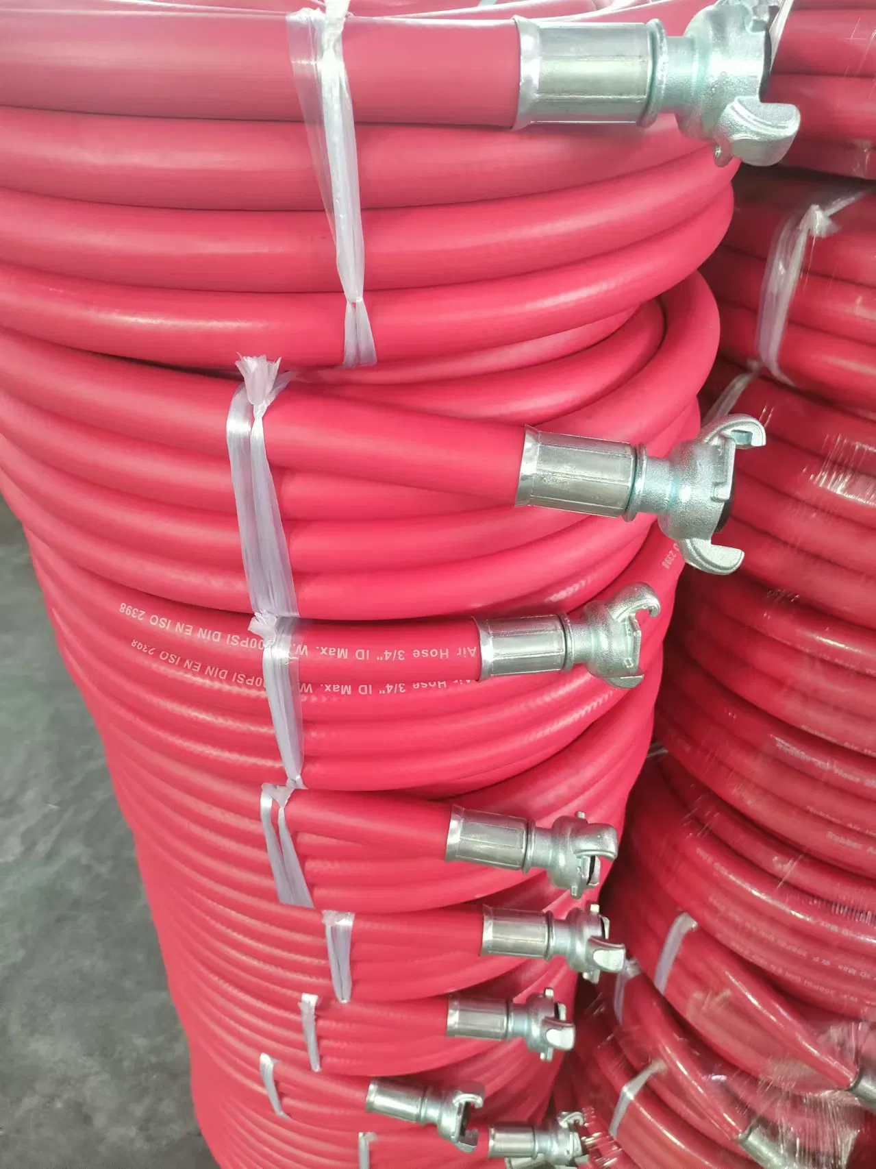 Mangueira de Ar de Borracha Reforçada com Fibra Trançada para Martelo Pneumático 300 Psi para Compressor