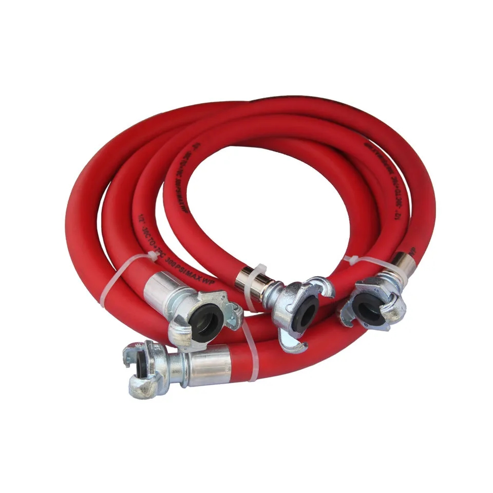 Mangueira de Ar de Borracha Reforçada com Fibra Trançada para Martelo Pneumático 300 Psi para Compressor