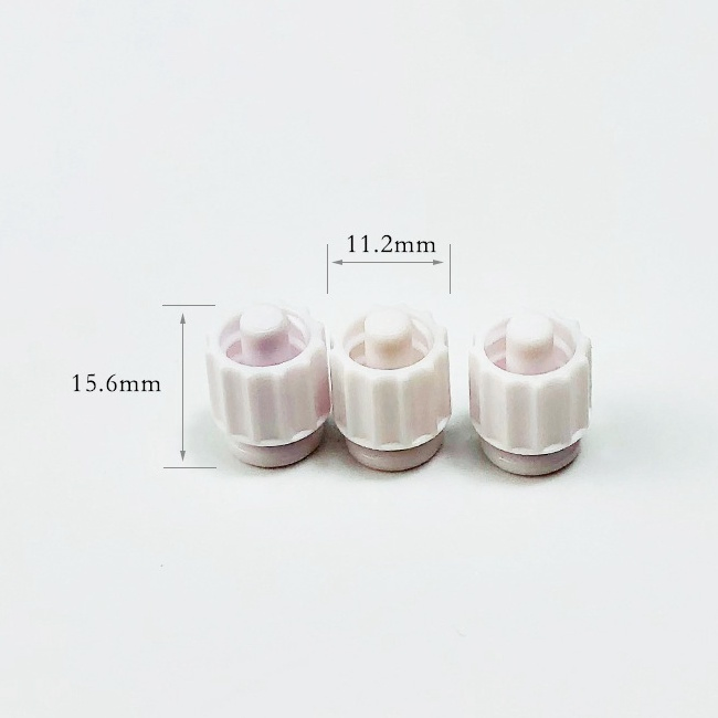 Capas de proteção contra poeira para tubos de extremidade morta com conexão Luer Lock não ventilada, com haste rebaixada, válvulas conectores de tubulação protetores, tampas Luer masculinas ventiladas