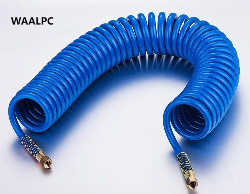 Reboque de Compressor de Ar Pneumático Tubo de Ar de Freio a Ar 8*5 10*6.5 6*4 Mangueira Pneumática de Nylon PU com Conector Mangueira Macia PU Recoli 1/4'' para Ferramenta de Ar
