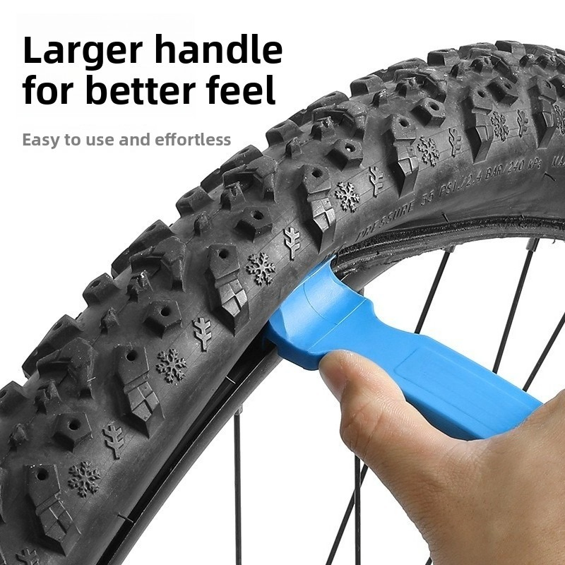 Alavancas de Pneus de Nylon, 2-in-1 Ferramenta de Remoção e Instalação de Pneus de Bicicleta com Defletor de Válvula, Colheres de Pneus Portáteis para Reparação de Bicicleta de Montanha e Estrada