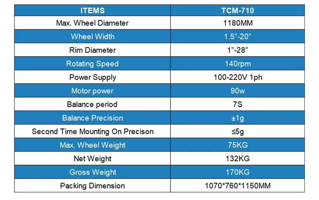 Alinhamento e Balanceamento de Rodas de Alta Precisão Tcm710