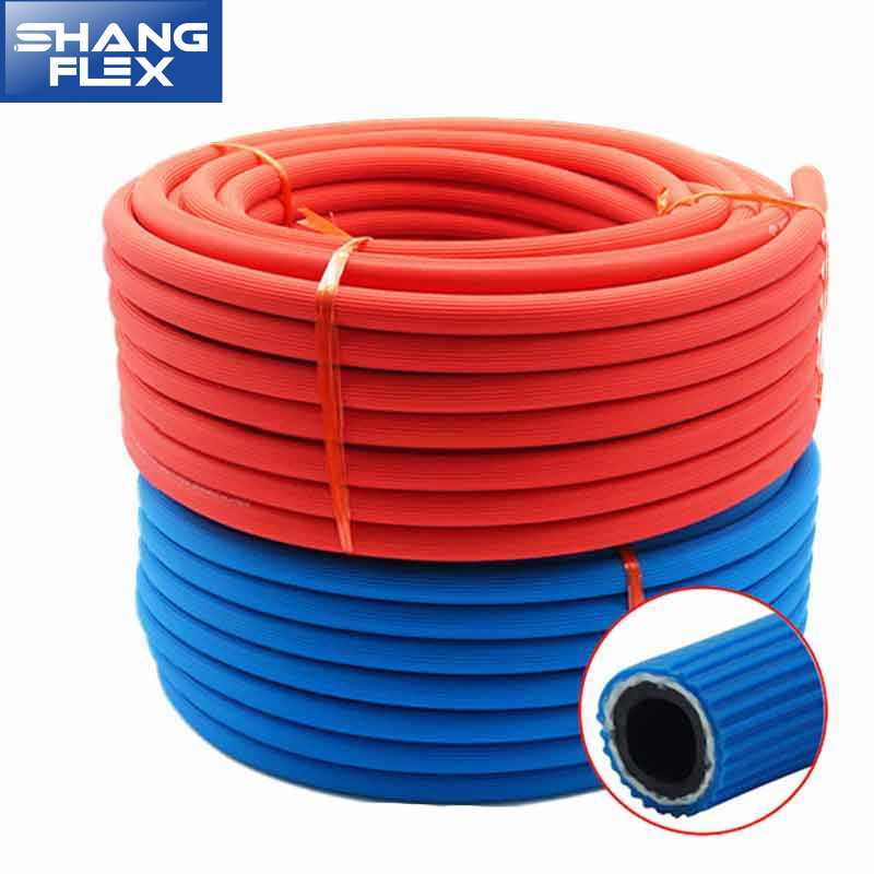Mangueira de Ar Híbrida 1/4 pol. X 10 PÉS, Leve, Flexível, Mangueira de Compressor de Ar Durável com Acoplador Rápido Universal de Alumínio e Plugue Industrial