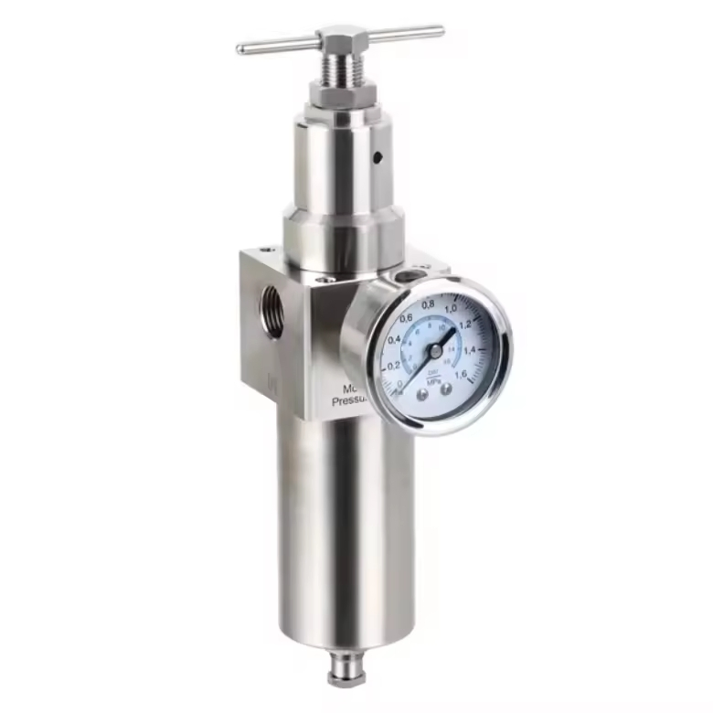 Sfr-200-02 Aço Inoxidável 316L 10μm Padrão 5μm Opção de Filtro de Ar Filtro de Ar Pneumático Regulador de Ar Regulador de Ar