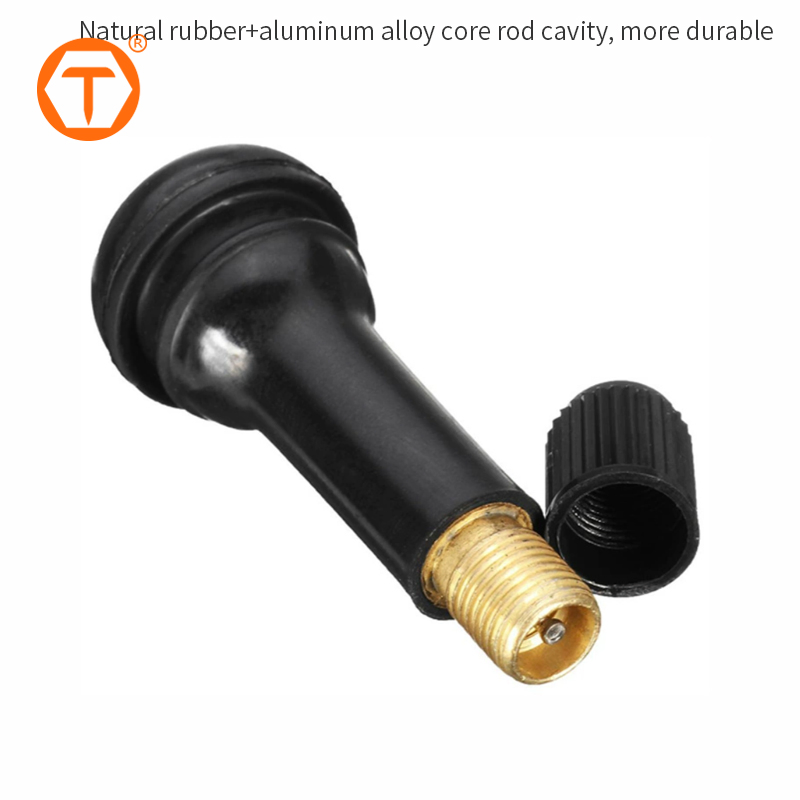 Válvulas de pneu curtas de borracha preta para serviço de pneus para carros e motocicletas