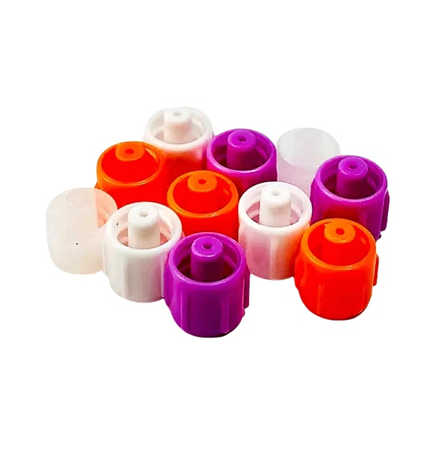 Capas de proteção contra poeira para tubos de extremidade morta com conexão Luer Lock não ventilada, com haste rebaixada, válvulas conectores de tubulação protetores, tampas Luer masculinas ventiladas