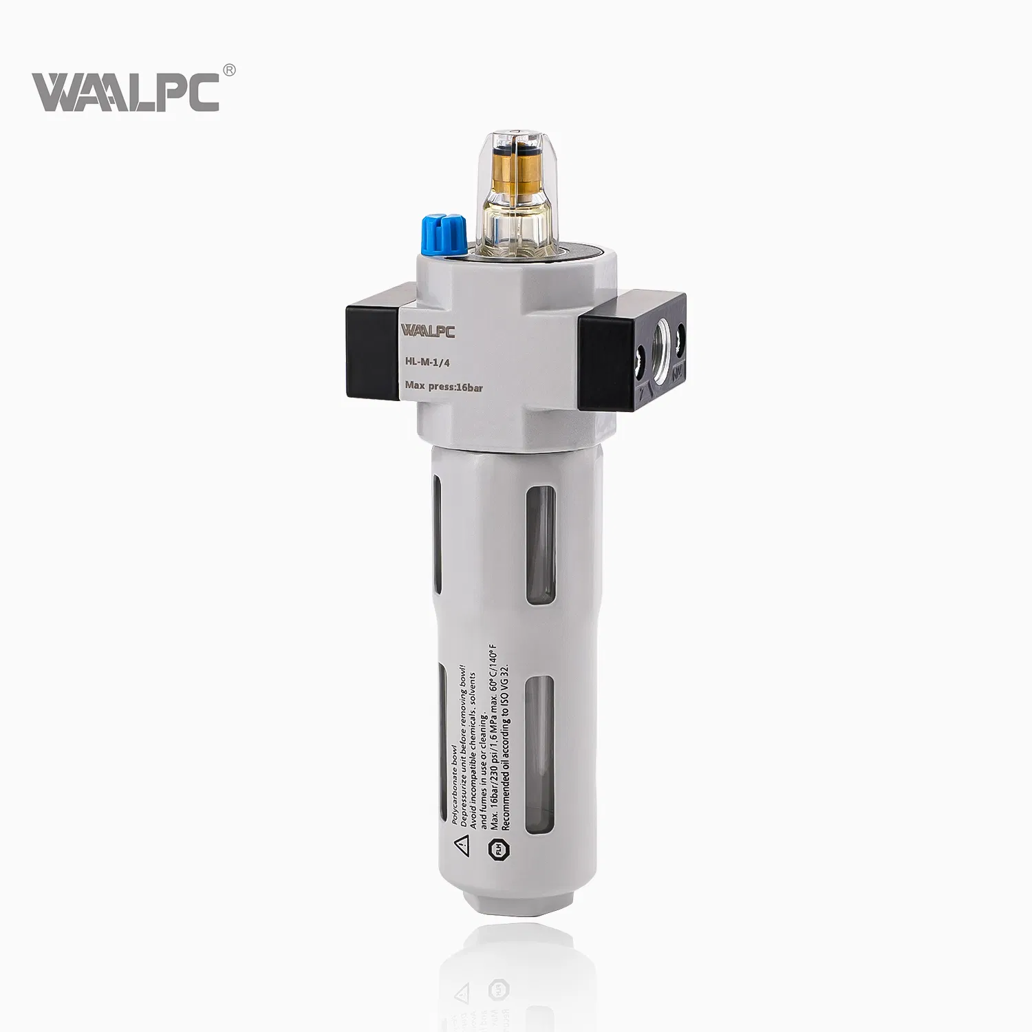 Waalpc 1/8" 1/4" 1/2" 5um 40um Tratamentos de Fonte de Ar Pneumático Frl Filtro de Ar Regulador Lubrificador Comprimido 3 Unidades de Manutenção de Combinação para Ar Comprimido