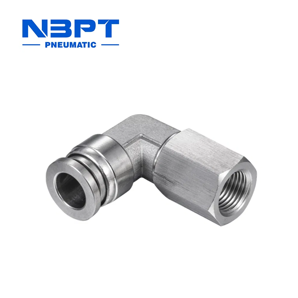 316L Conector Reto de Aço Inoxidável Ssc-R com Conexão Rápida de Um Toque para Conexões Pneumáticas 4/6/8/10/12/16 mm