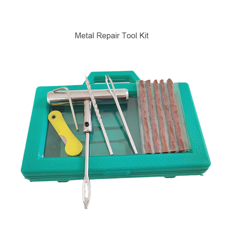 Kit de Reparação de Pneus T-Spanner para Reparação de Pneus Tubeless com Reamer, Plugador, Probe de Chave de Fenda