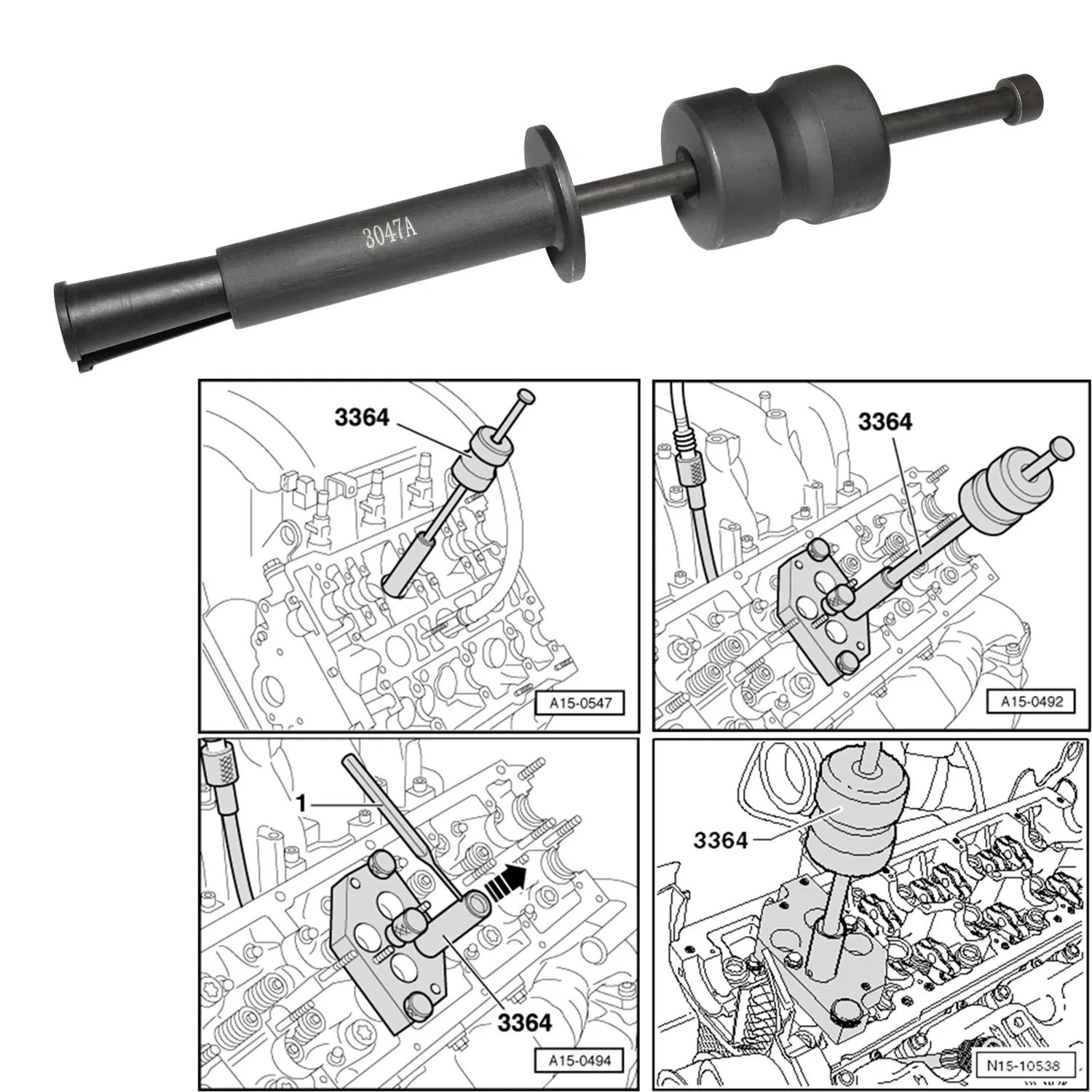 Ferramenta de Reparação Automotiva Totalmente Nova 3047A Ea888 Ferramenta Removedora de Selo de Óleo da Válvula para Volkswagen Audi
