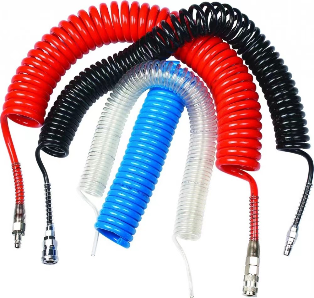 Mangueira de ar retrátil de poliuretano em espiral para compressor de ar