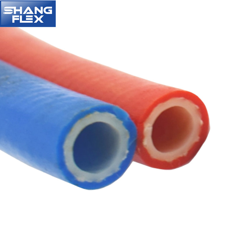 Mangueira de Ar Híbrida 1/4 pol. X 10 PÉS, Leve, Flexível, Mangueira de Compressor de Ar Durável com Acoplador Rápido Universal de Alumínio e Plugue Industrial
