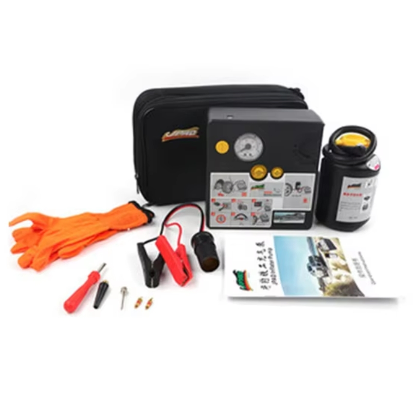 Kit de Ferramentas para Reparação de Pneus com Fluido para Carros Elétricos, Bomba Infladora de Pneus, Cola para Reparação de Pneus