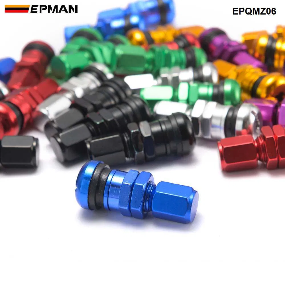 Epman 4PCS / Conjunto de Tampas de Válvula de Ar para Pneus Tubeless de Motocicleta e Carro em Alumínio Metal Epqmz06