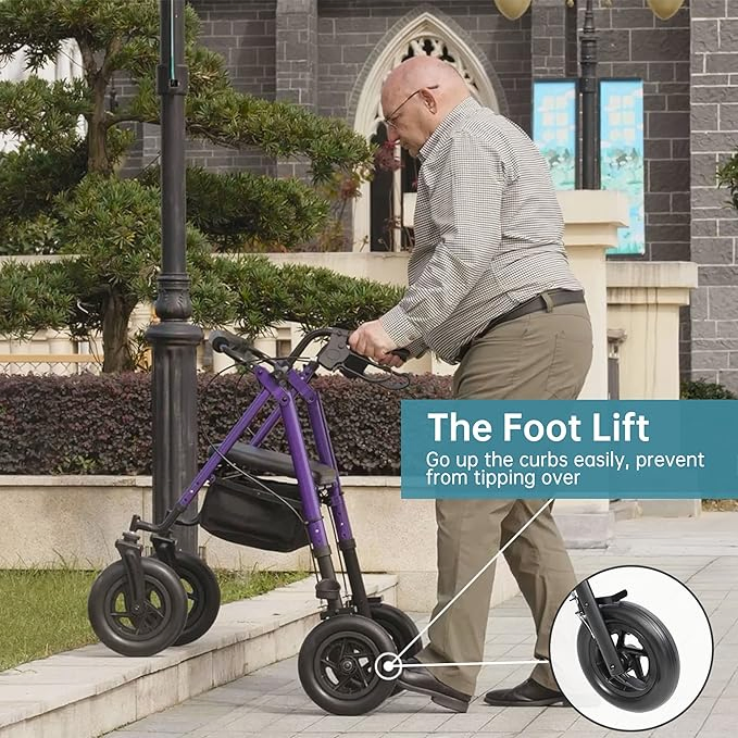 All-Terrain Rollator Walker Under-Seat Basket