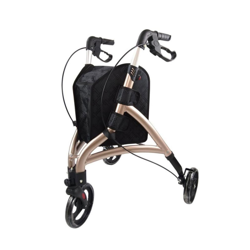 Elderly People Walking Support Provide Stability Folding Aluminum Rollator with Wheels