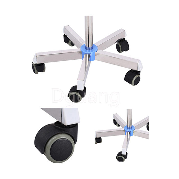 , Mobile Intravenous Drip Stand, and Drip Stand with ABS Wheels and Four Hooks and Five Legs