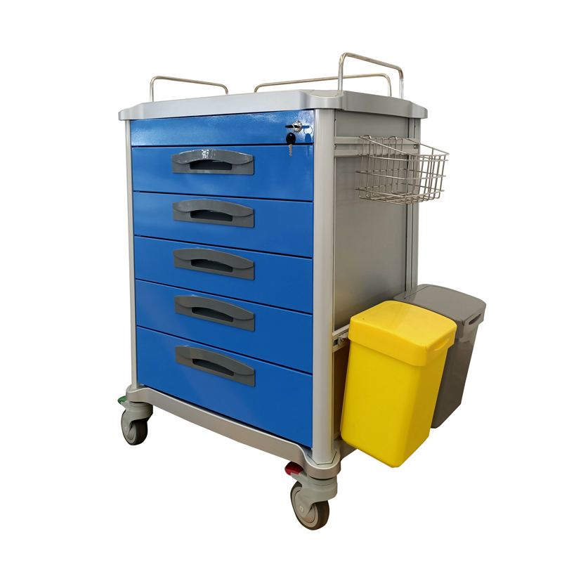 Hospital Emergency Patients Medicine Dispensing Cart with Multiple Drawers