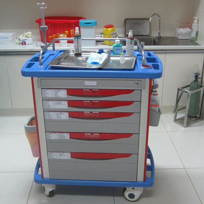 Medical Emergency Cart Side View