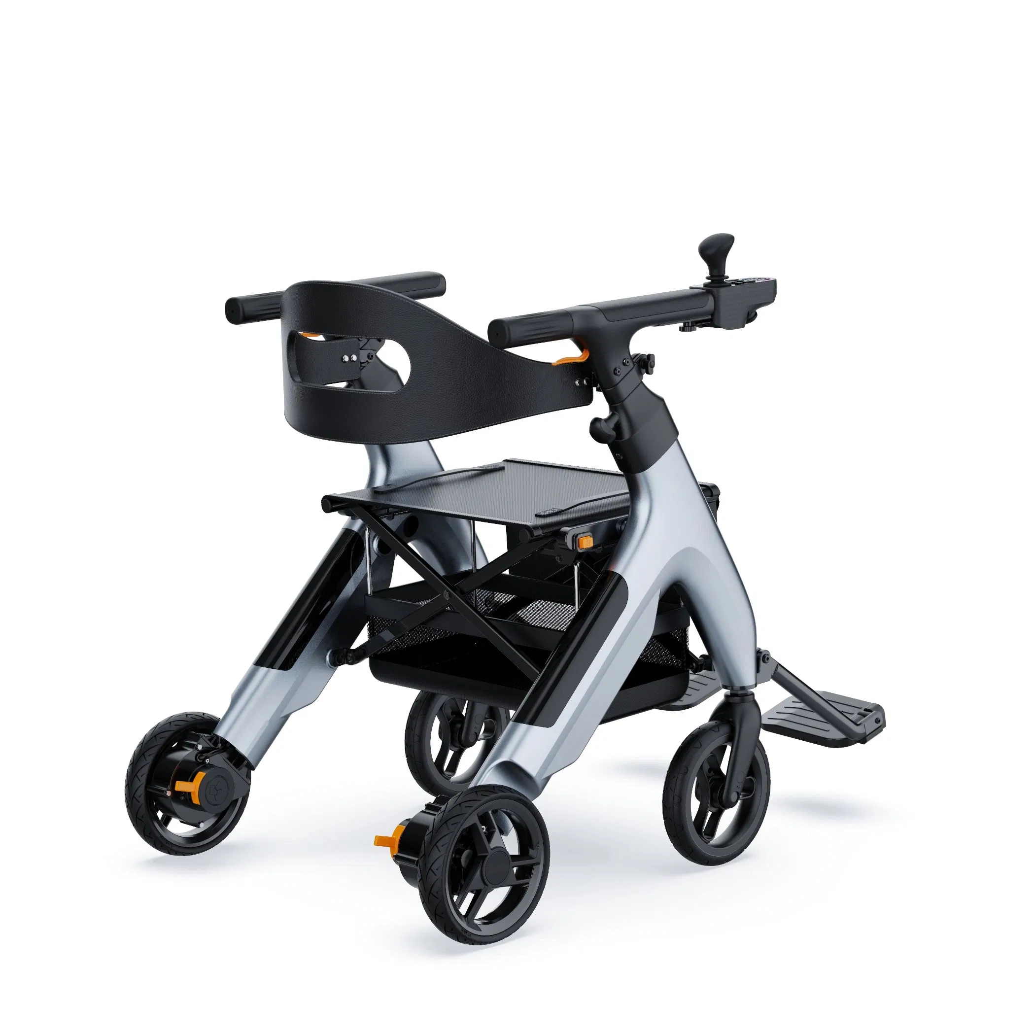 Multifunctional Electric Walker Rollator Lightweight Electric Power Walking Aid Rollator Foldable Rollator for The Elderly