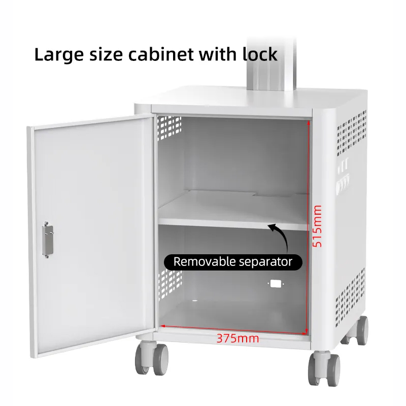 Customizable Telemedicine Hospital Trolley Medical Cart with Camera Bracket